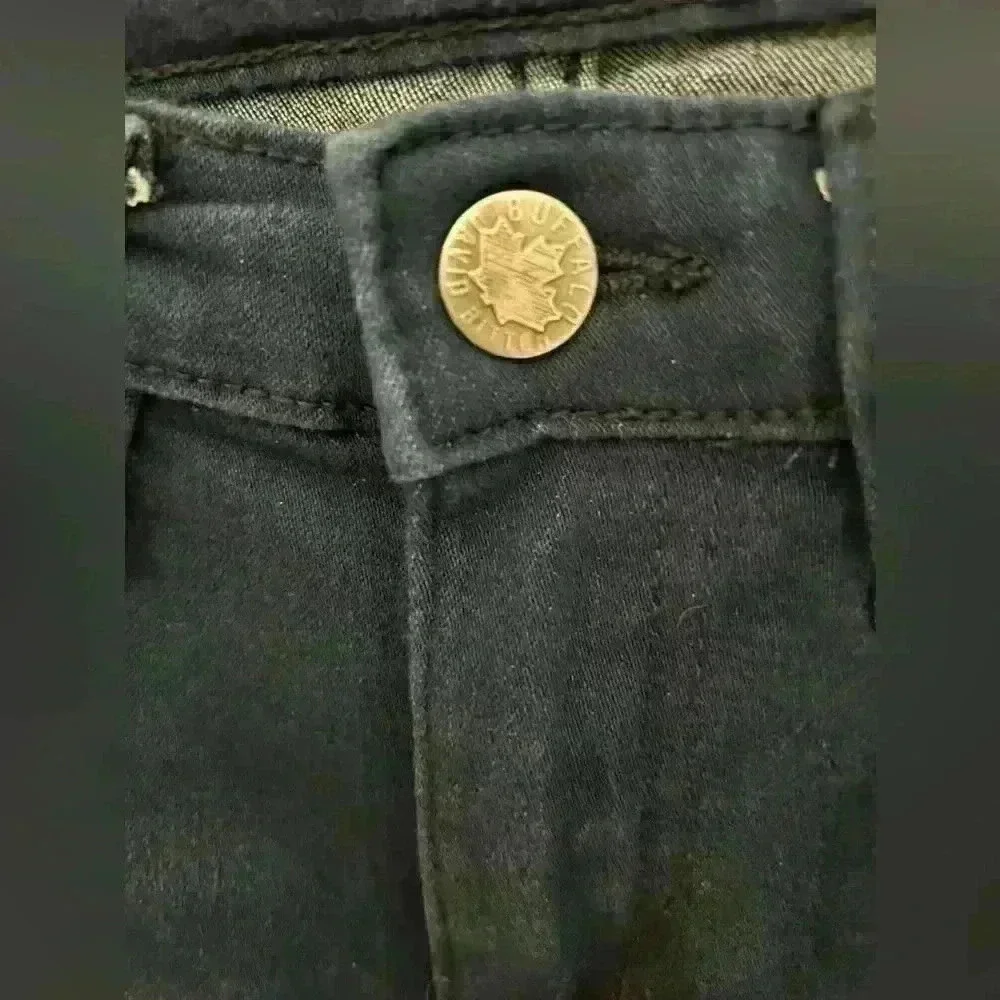 Buffalo David Bitton Evan Slim Straight Fit Faded Dark Blue Stretch Jeans Size12